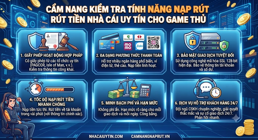 Nạp rút tiền nhà cái uy tín